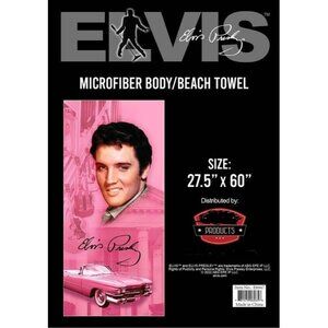 New Pink Cadillac Fleetwood Elvis Presley Beach Bath Pool Towel 27x60 Gift Caddy